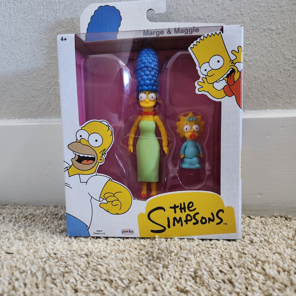 The Simpsons Marge & Maggie Action Figures - Blue and Yellow